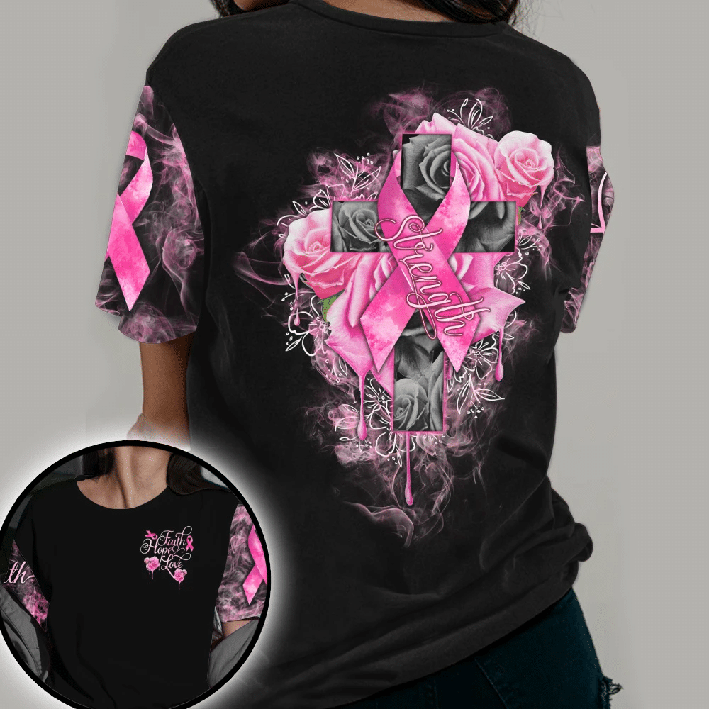 Faith Hope Love - Breast Cancer Awareness All Over T-shirt and Hoodie 0822