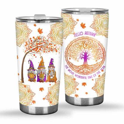 Witch Gnome Autumn Lovers Tree Of Life - Witch Tumbler 0822