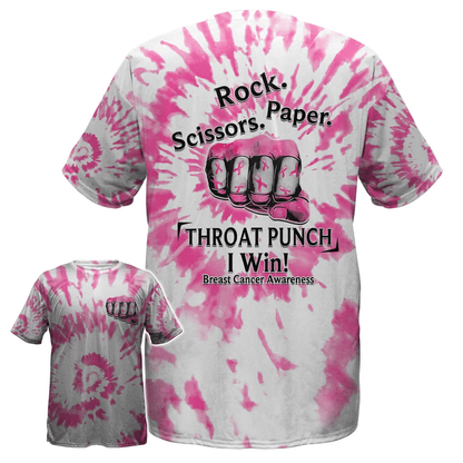 Throat Punch I Win Breast Cancer - Breast Cancer Awareness All Over T-shirt and Hoodie 0822