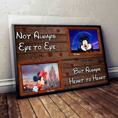 Always Heart To Heart - Personalized Couple Mouse Canvas And Poster