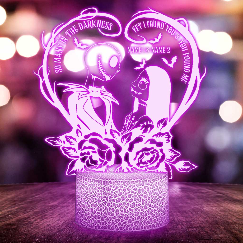 So Many In The Darkness - Personalized Nightmare Shaped Plaque Light Base