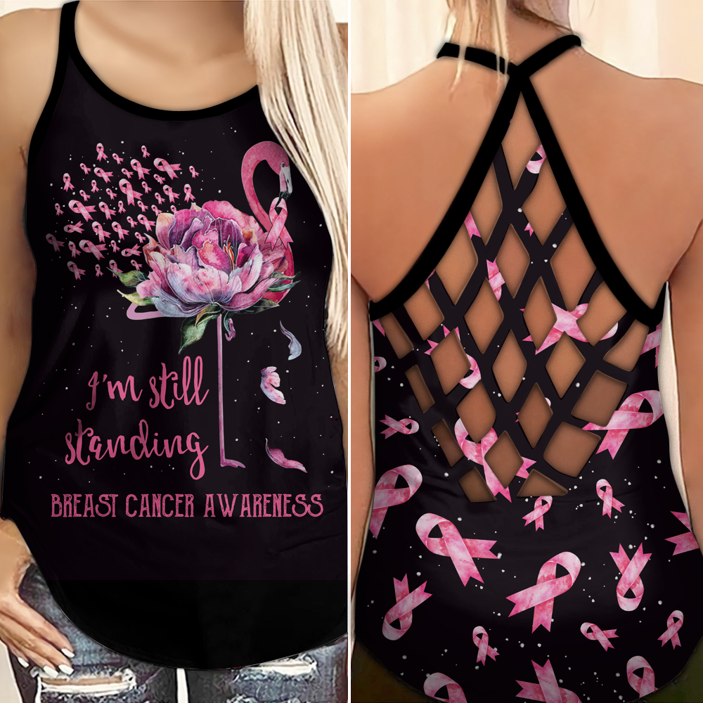 I'm Still Standing - Breast Cancer Awareness Cross Tank Top 0722
