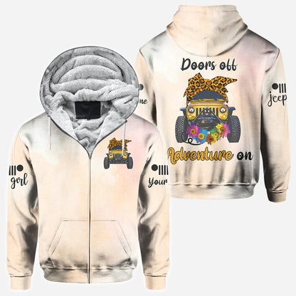 Doors off Adventure On - Personalized Car All Over T-shirt and Hoodie