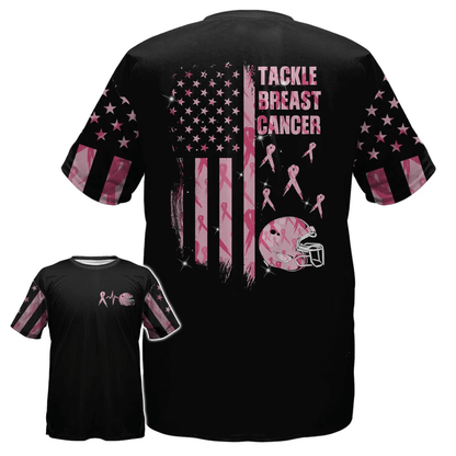 Tackle Breast Cancer - Breast Cancer Awareness All Over T-shirt and Hoodie 0822