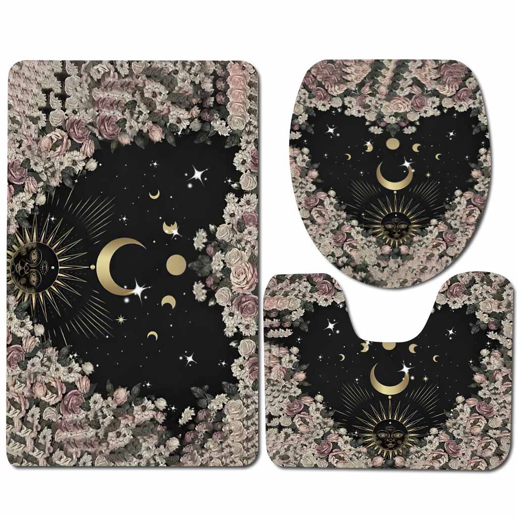 The Moon - Witch 3 Pieces Bathroom Mats Set