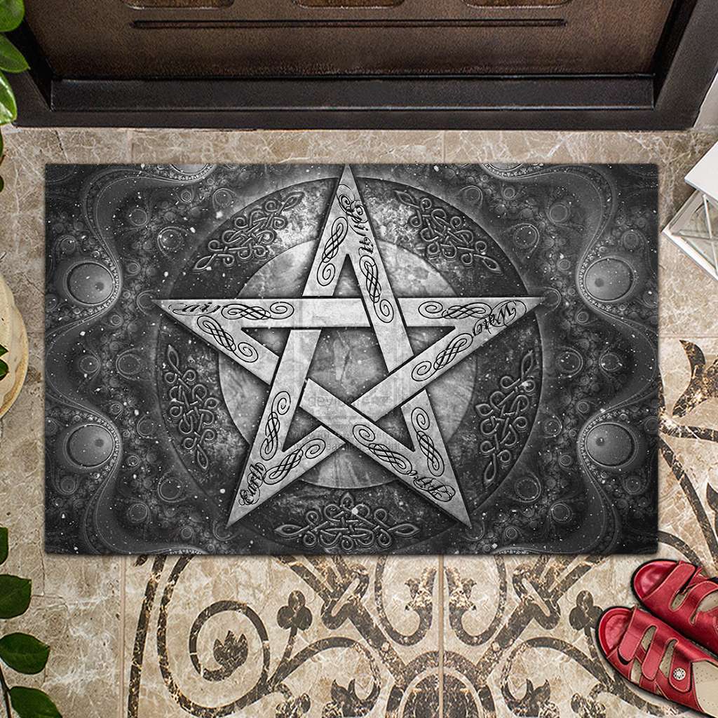 Pentagram Wicca - Witch Doormat 0822