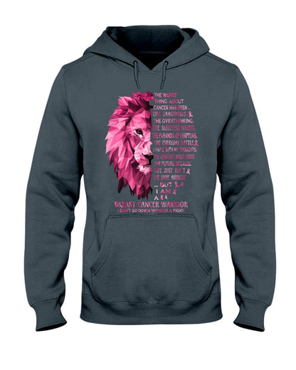 Lion Breast Cancer Warrior - Breast Cancer Awareness T-shirt and Hoodie 0822