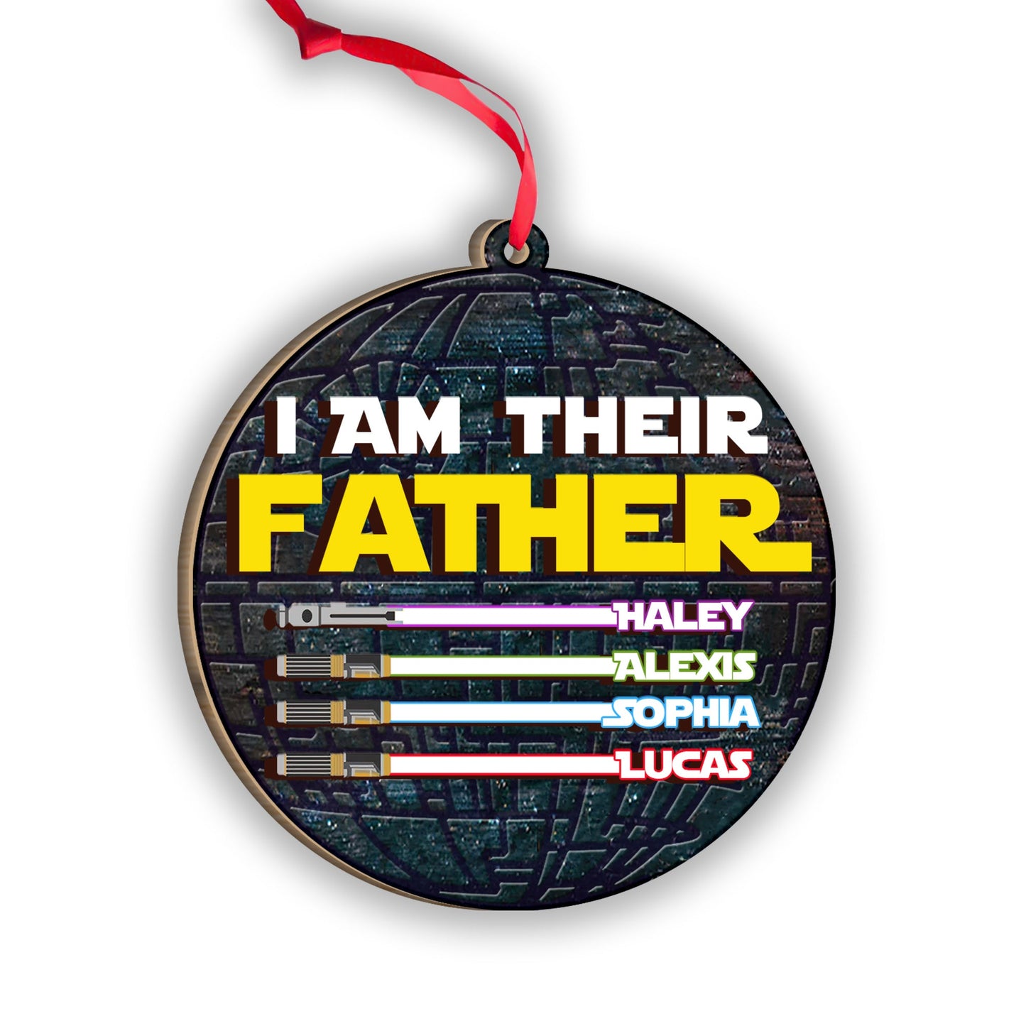 I Am Their Father / Mother / Grandpa / Grandma - Personalized Father 2 Layered Piece Ornament