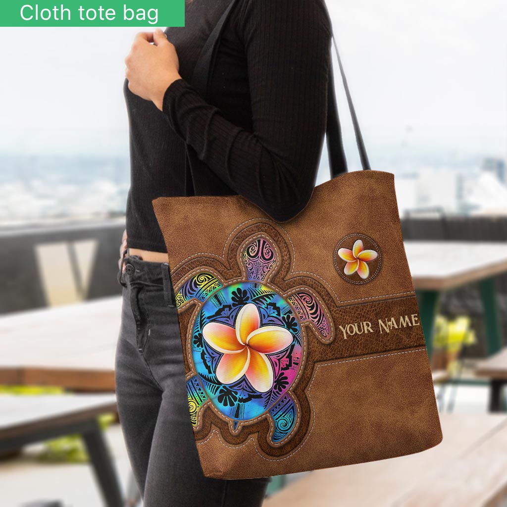 Tie Dye Sea Turtle - Personalized Turtle Tote Bag