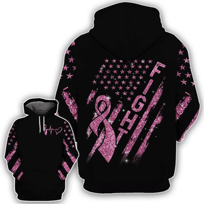 Fight Breast Cancer - Breast Cancer Awareness All Over T-shirt and Hoodie 0822