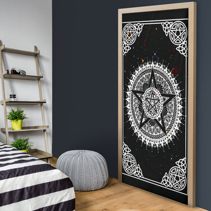 Pentagram Wicca - Witch Door sticker 0822