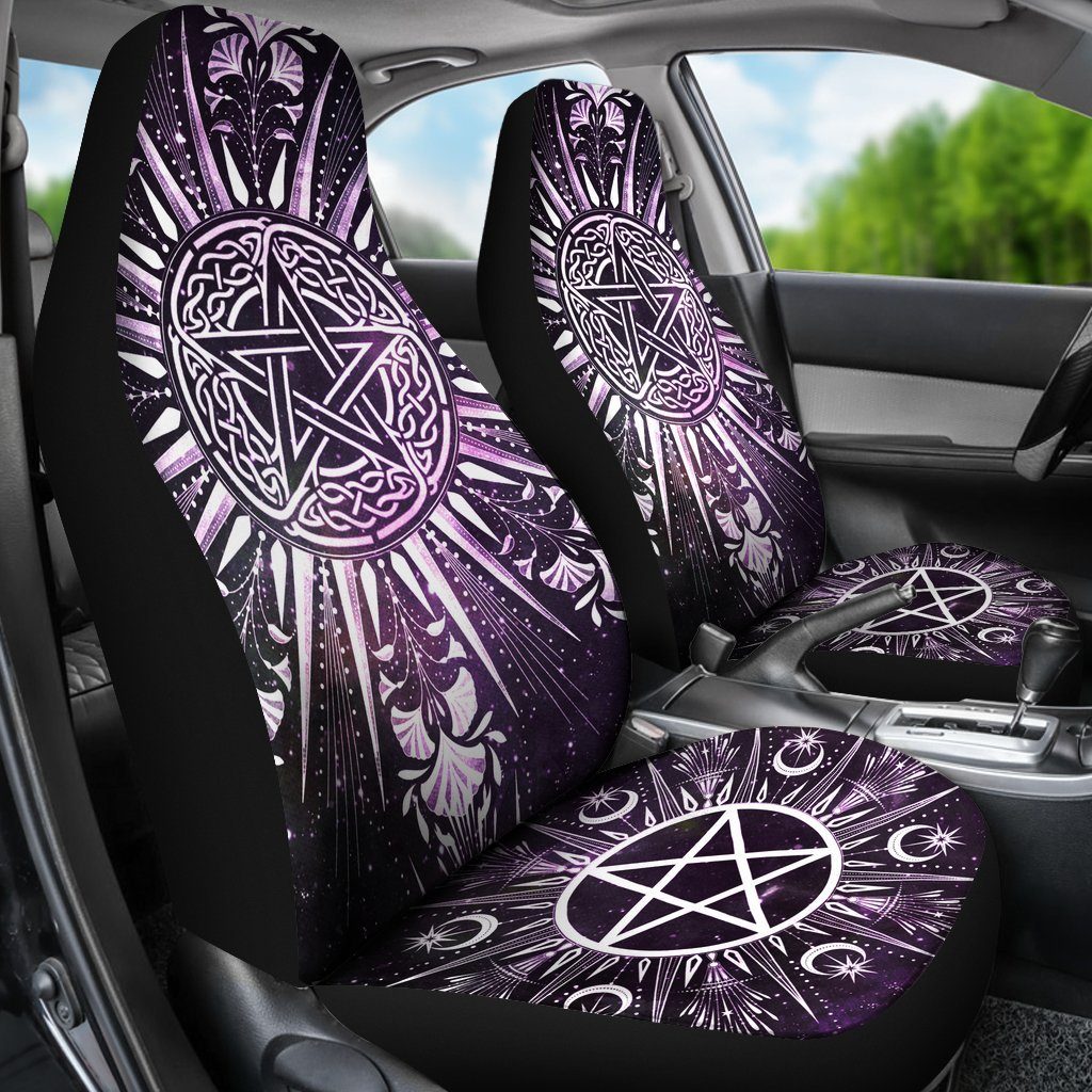 Celtic Pentagram Wicca - Witch Seat Covers 0822