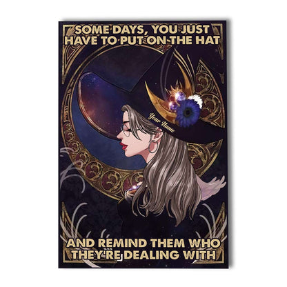 Put On The Hat - Personalized Witch Canvas And Poster