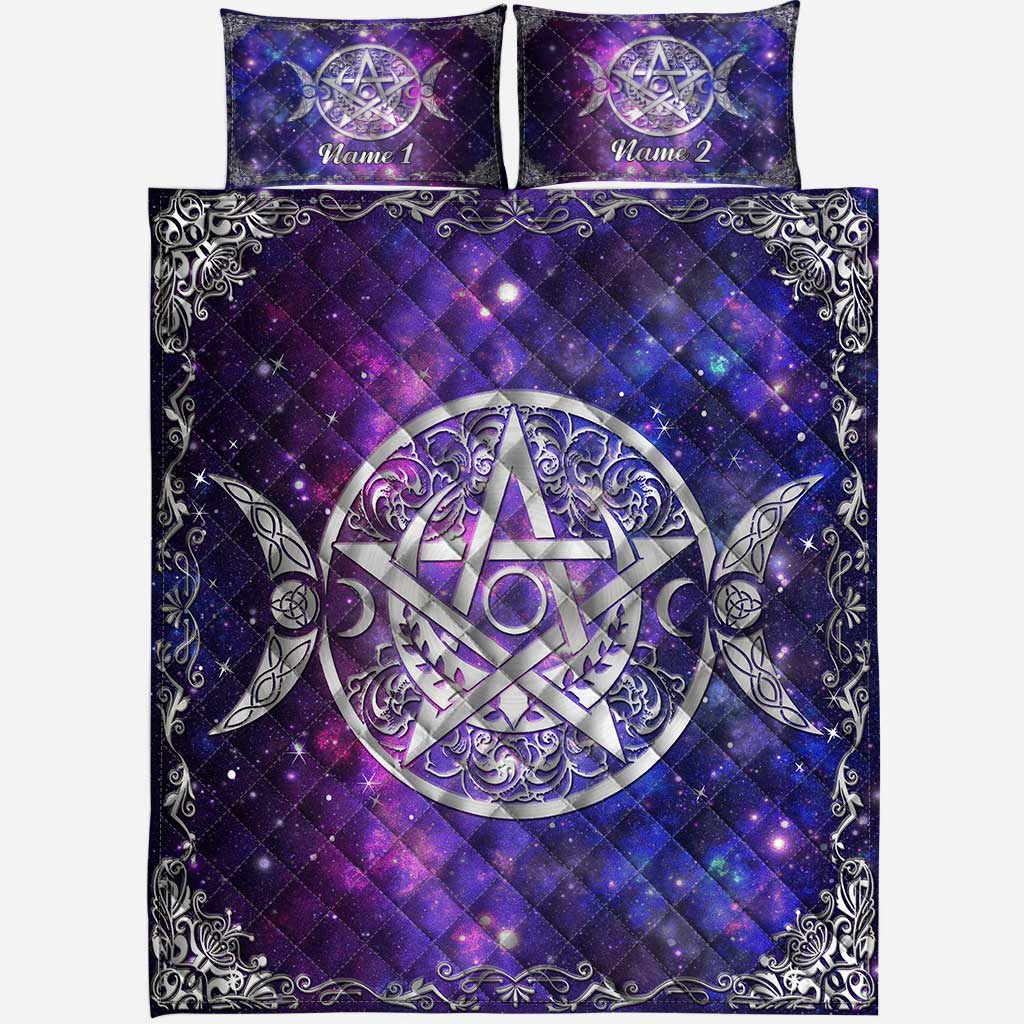 Triple Moon - Personalized Witch Quilt Set