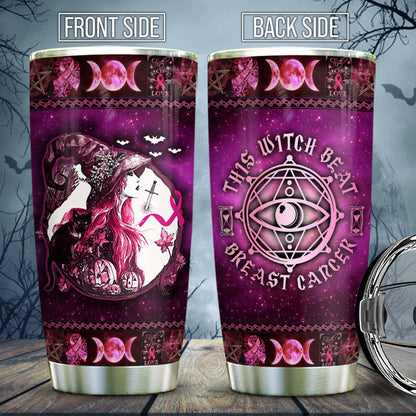 This Witch Beat - Breast Cancer Awareness Tumbler 0822