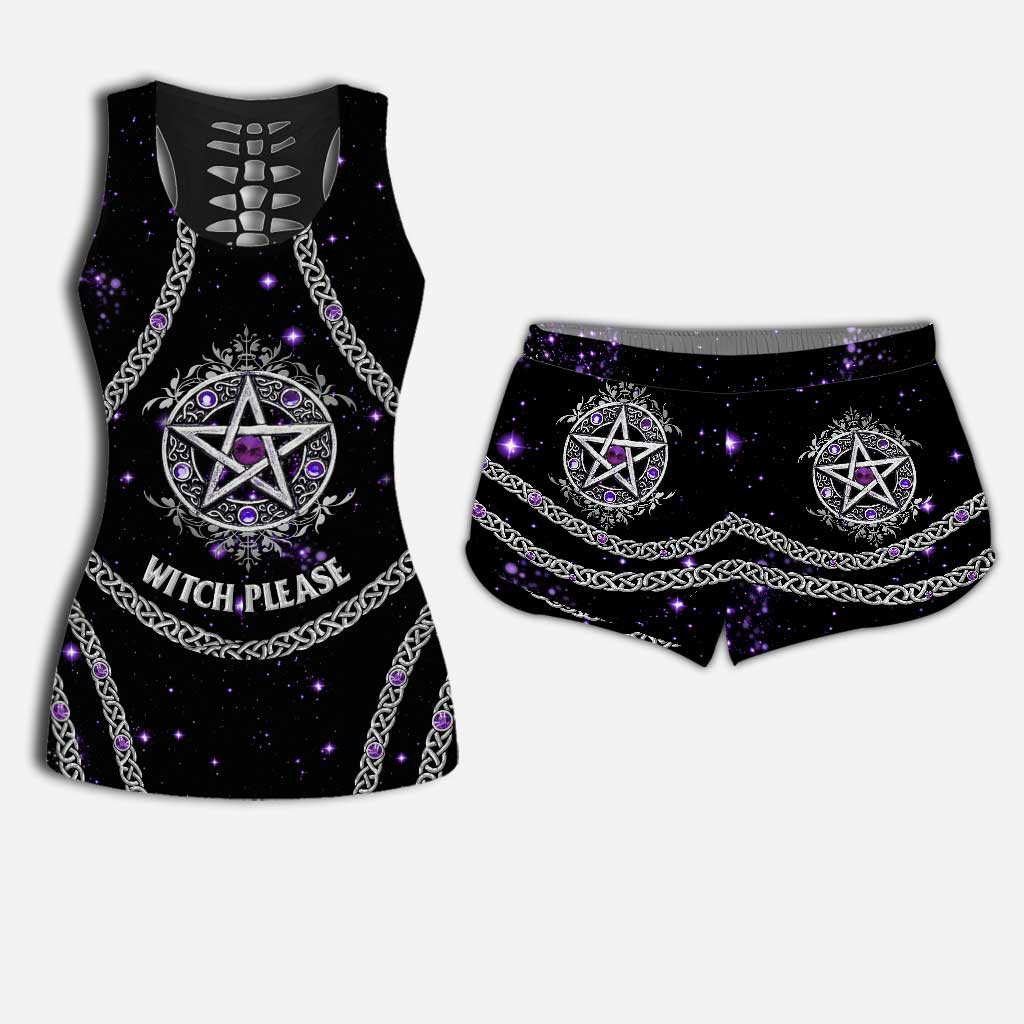 Witch Please - Hollow Tank Top and Women Shorts
