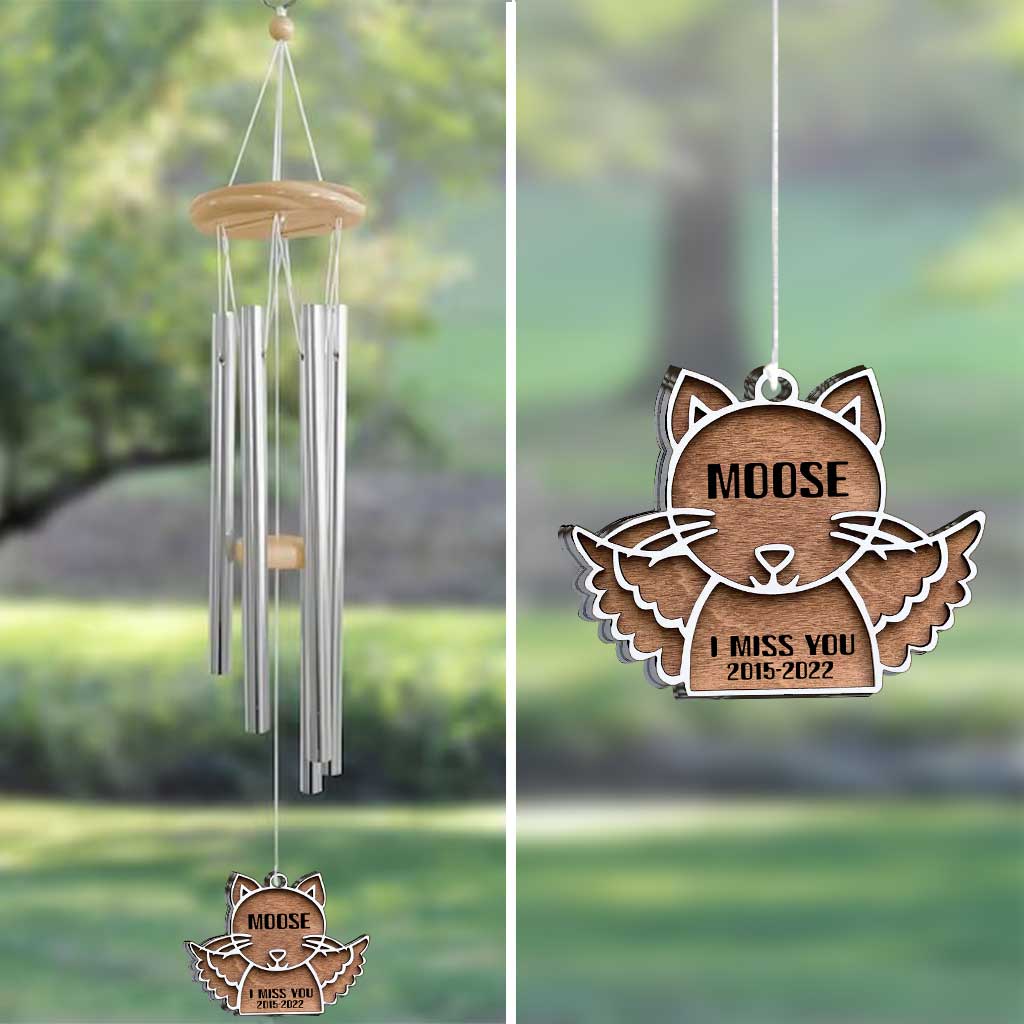 I Miss You - Personalized Cat Wind Chime