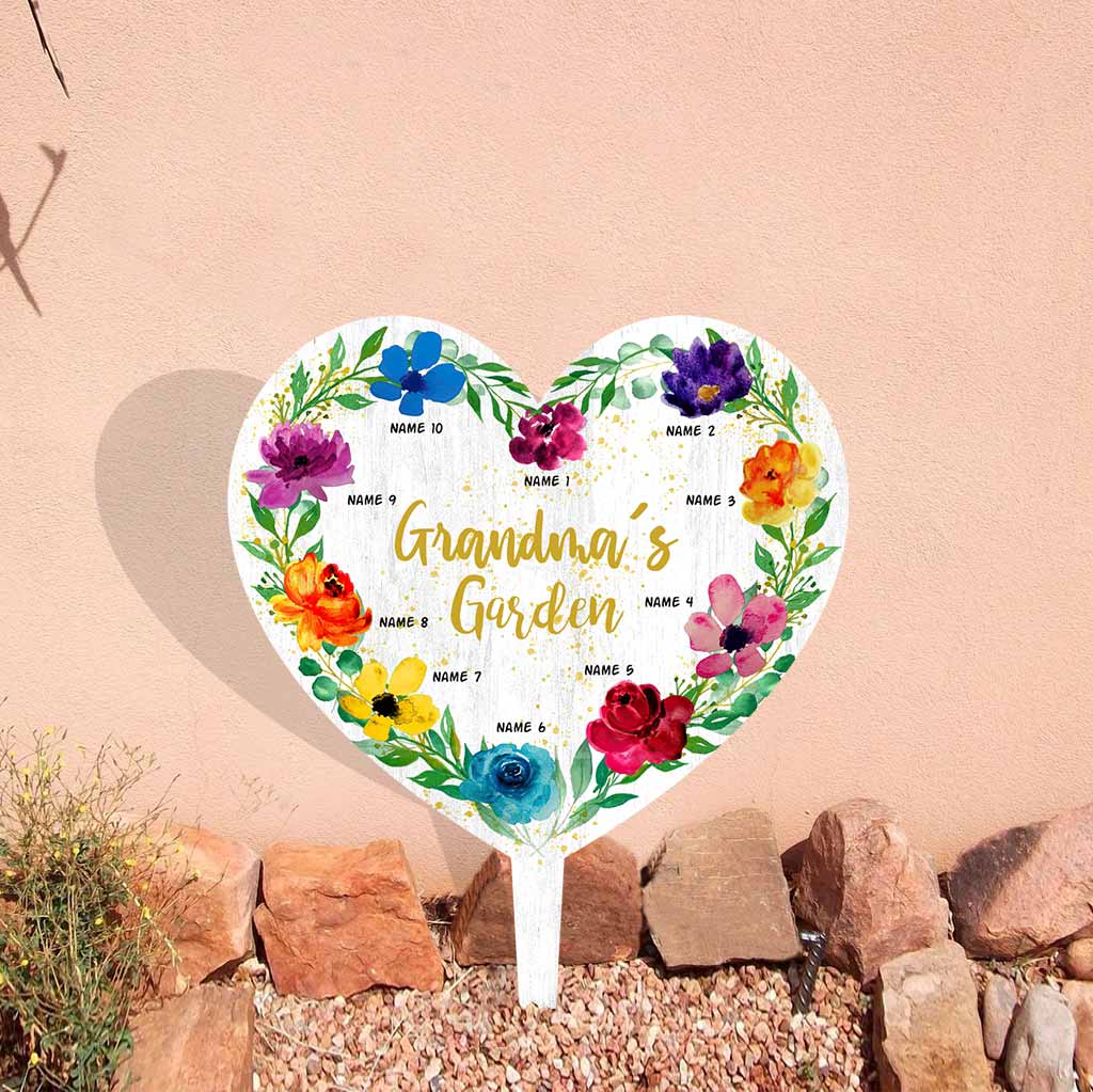 Grandma's Garden - Personalized Acrylic Garden Sign (Printed On 1 Side)