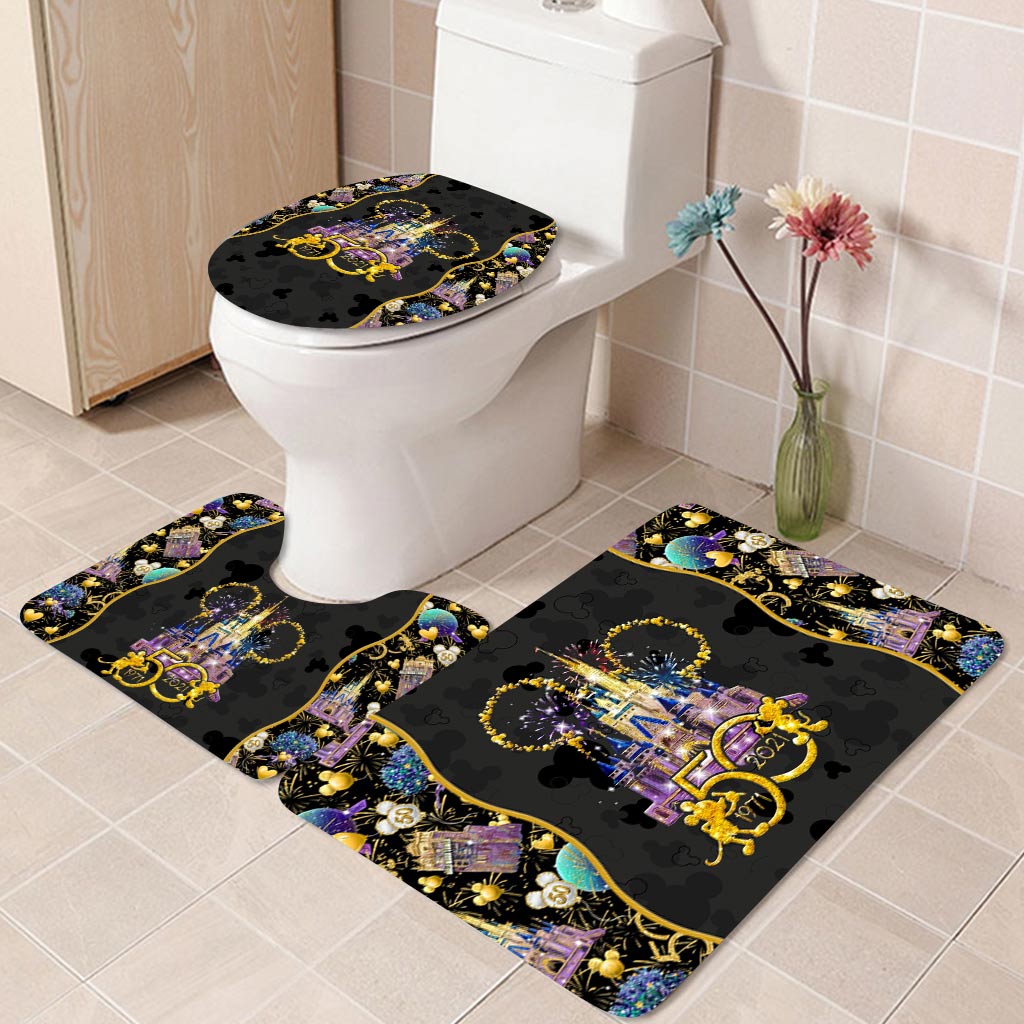 50 Years Of Magic Mouse 3 Pieces Bathroom Mats Set