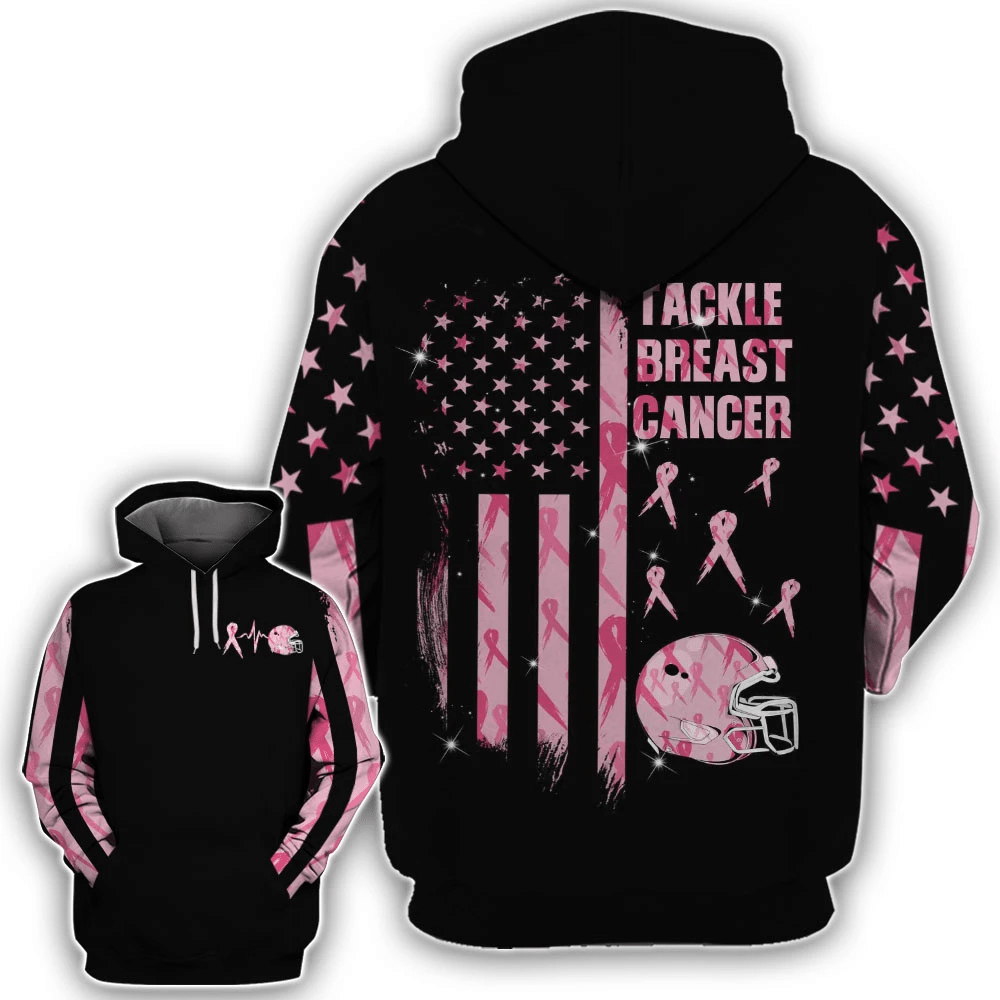 Tackle Breast Cancer - Breast Cancer Awareness All Over T-shirt and Hoodie 0822