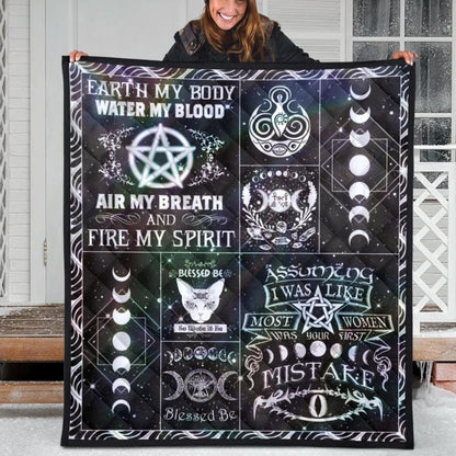 Blessed Be Wicca - Witch Quilt 0822