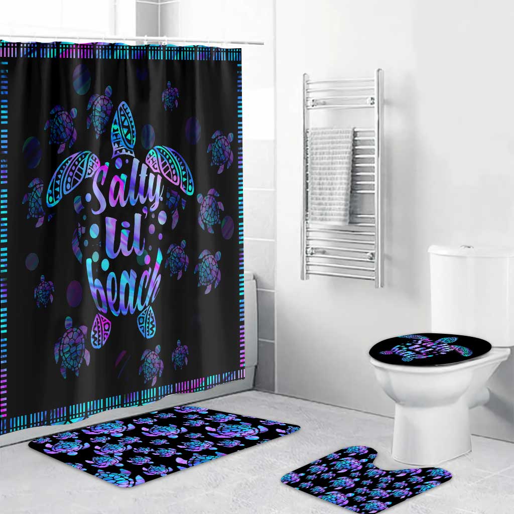 Salty Lil Beach - Turtle Bathroom Curtain & Mats Set