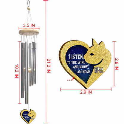 Listen To The Wind - Personalized Cat Wind Chime
