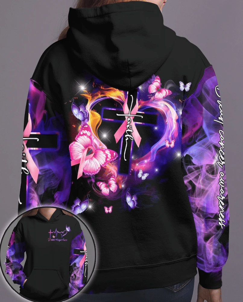 Butterfly Faith - Breast Cancer Awareness All Over T-shirt and Hoodie 0822