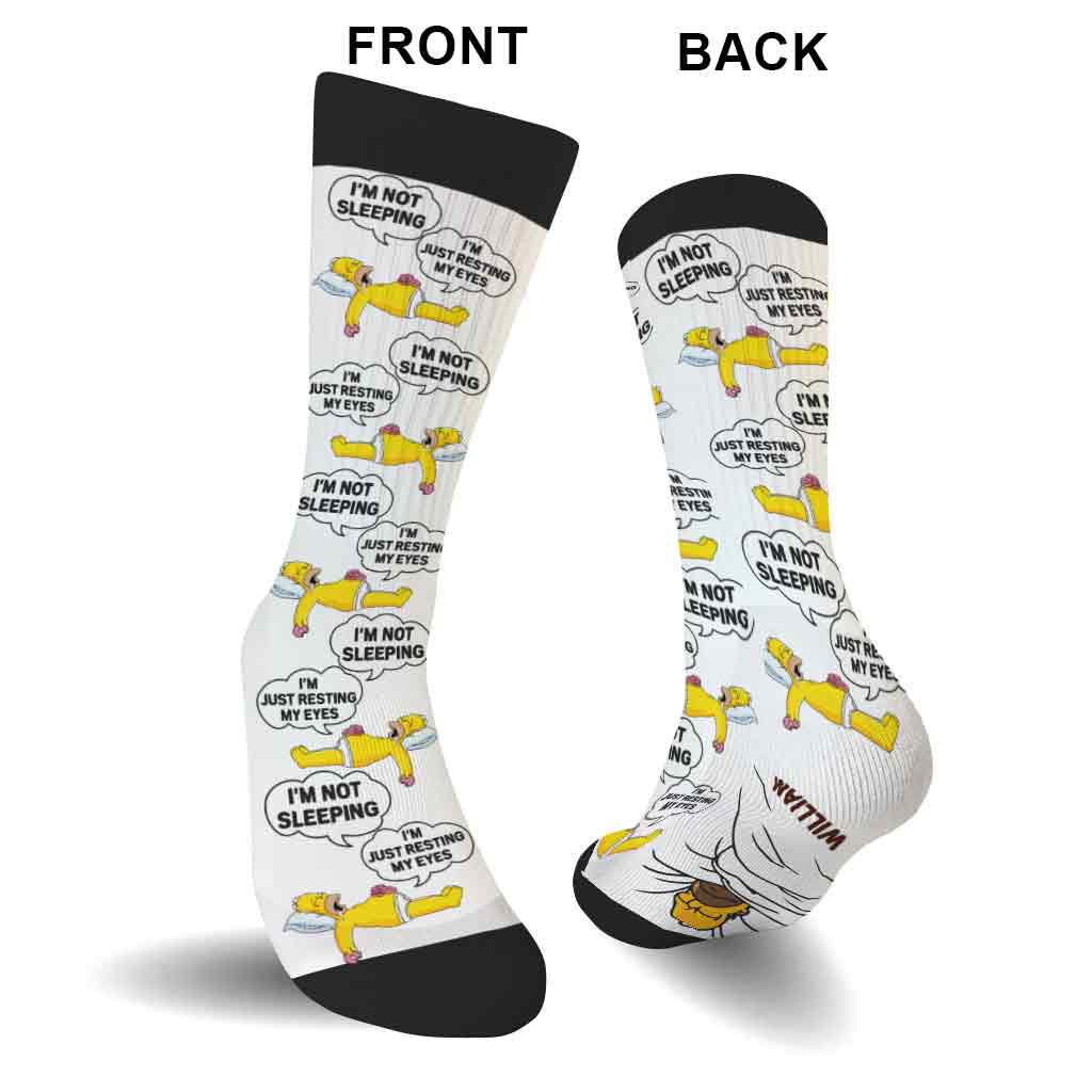 I'm Not Sleeping - Personalized Father Socks