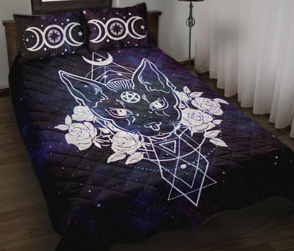 Witchy Cat - Witch Quilt Set 0822