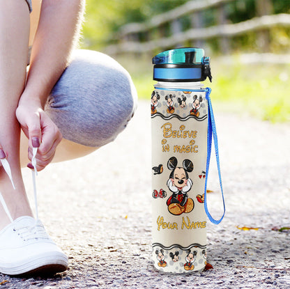 Believe In Magic - Personalized Mouse Water Tracker Bottle