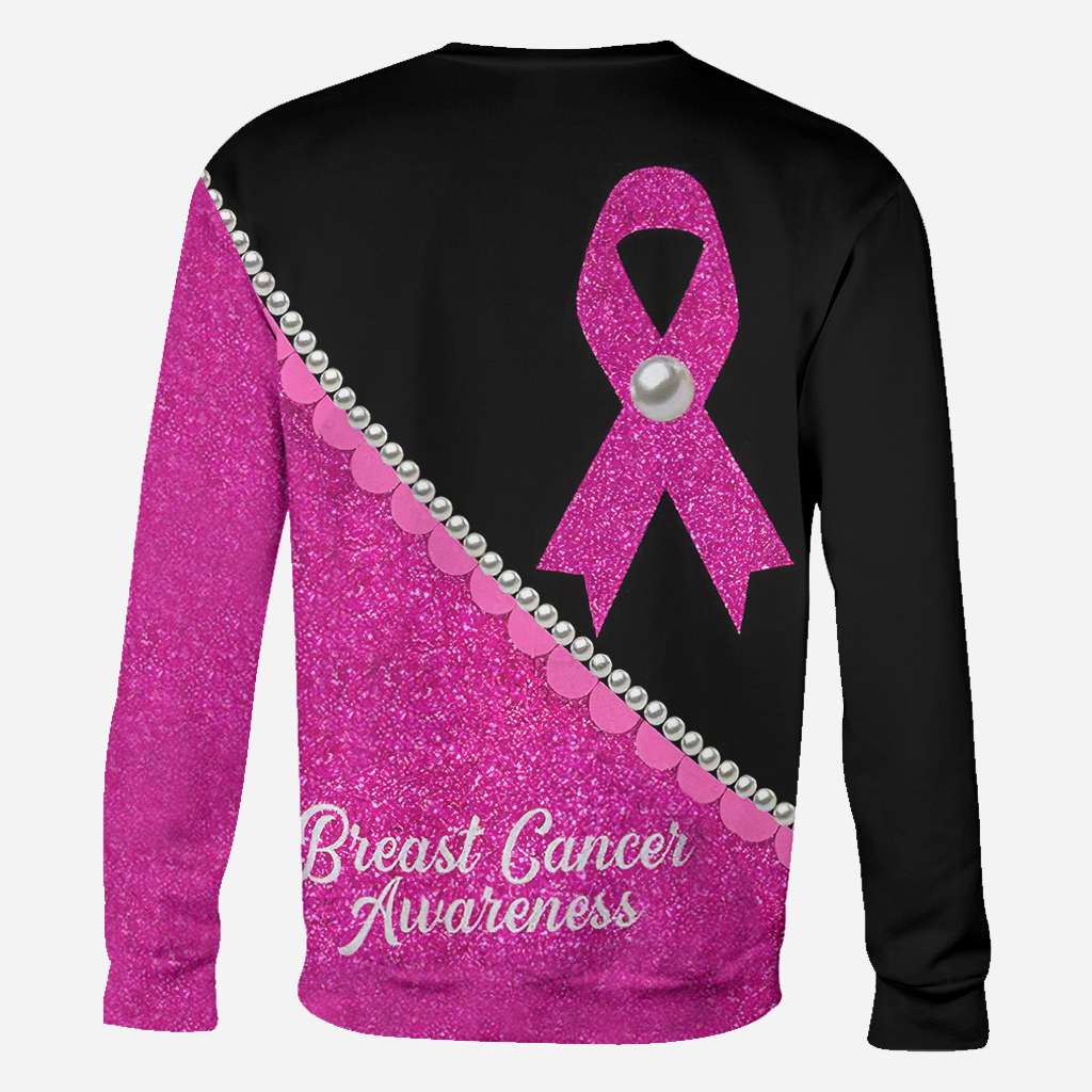 Pink Ribbon Pearls - Breast Cancer Awareness All Over T-shirt and Hoodie 0822