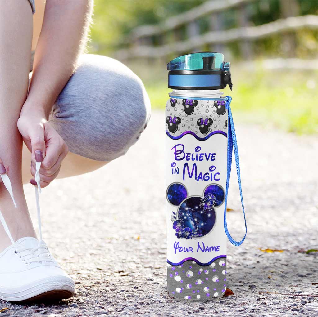 Believe In Magic - Personalized Mouse Water Tracker Bottle