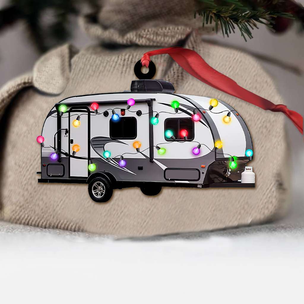 Camping Car Christmas Light - Personalized Camping Ornament (Printed On Both Sides) 1022