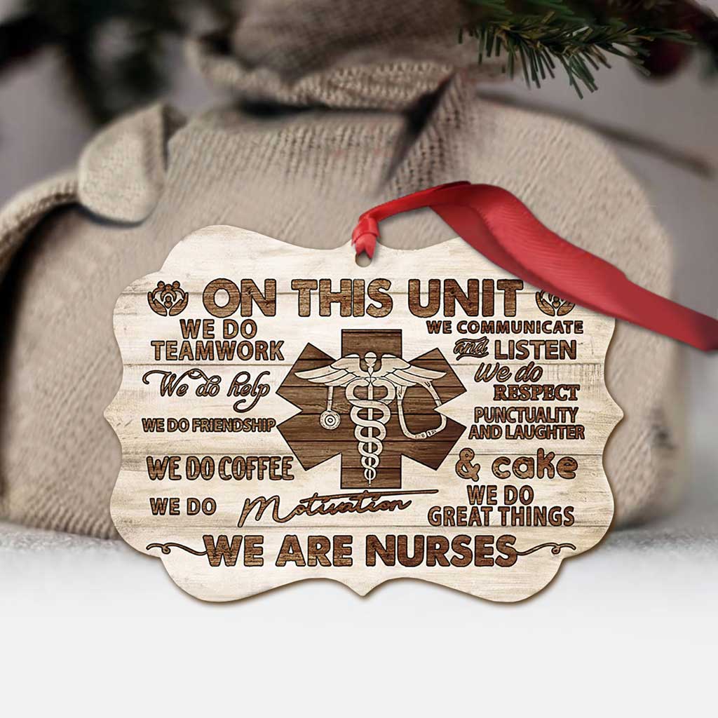 Wooden Style We Are Nurses - Nurse Ornament (Printed On Both Sides) 1122