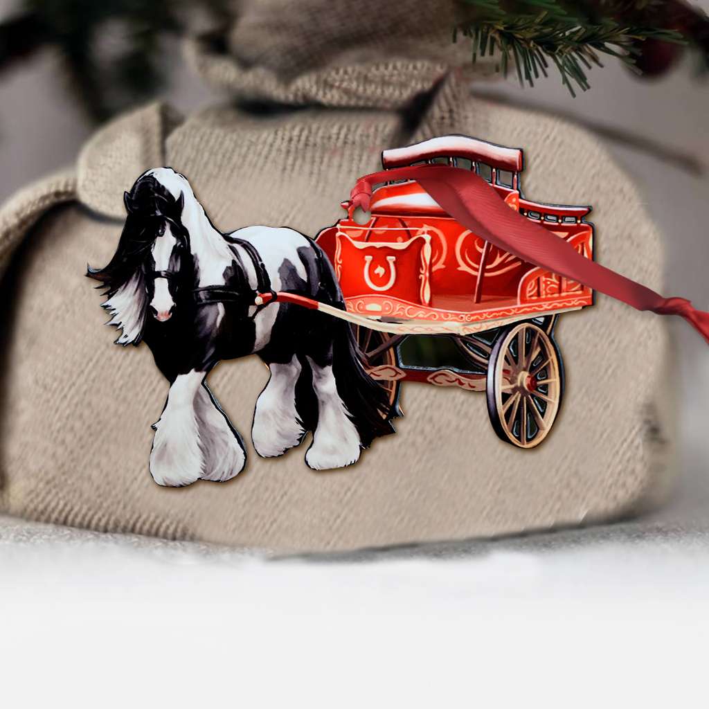 Gypsy Cob Dray Horse Gypsy Vanner Horse Christmas - Horse Ornament (Printed On Both Sides) 1122
