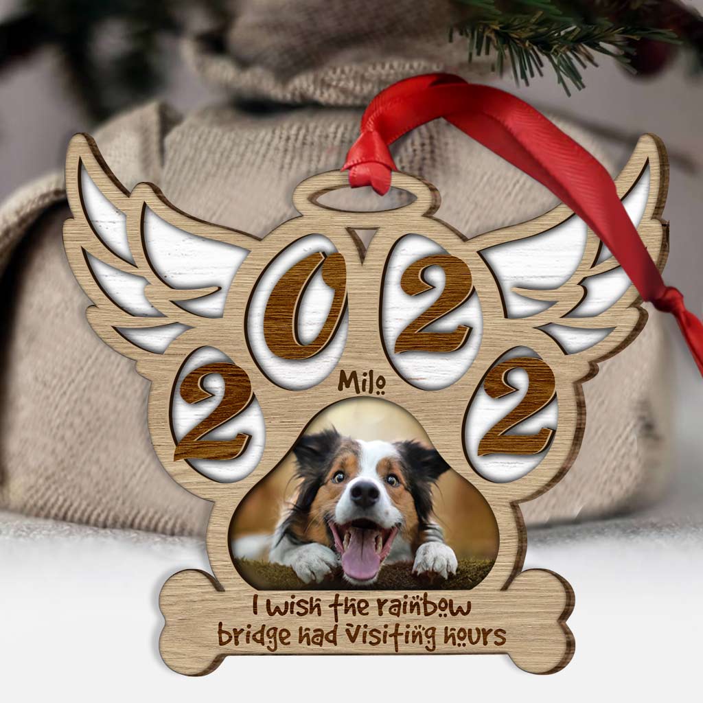 You Left Paw Prints On My Heart - Personalized Christmas Dog Layered Wood Ornament