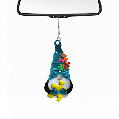 Autism Awareness Car Ornament (Printed On Both Sides)