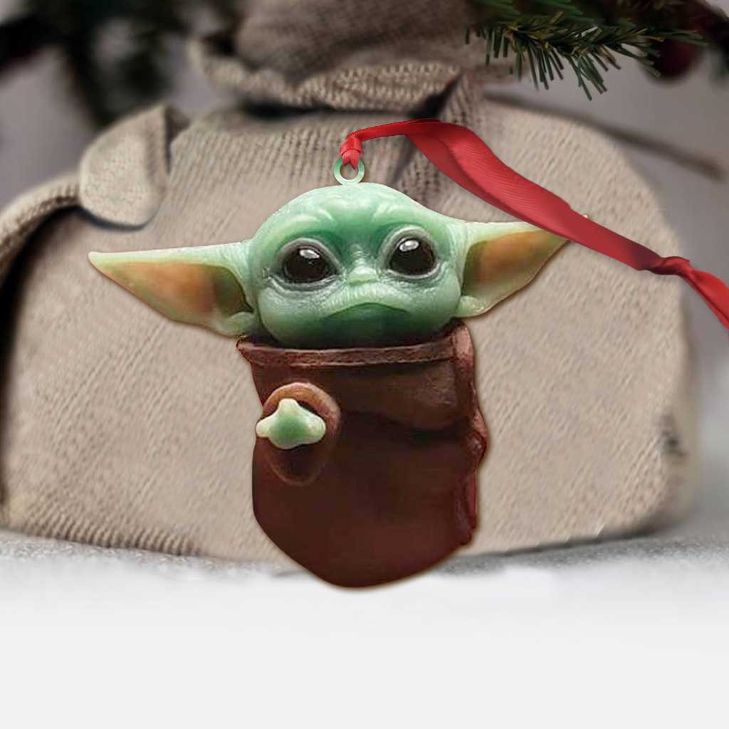 Too Cute I Am - Christmas The Force Ornament With 3D Pattern Print (Printed On Both Sides)