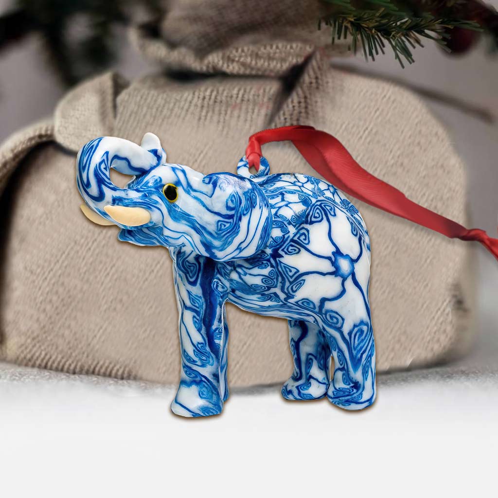 All I Want - Christmas Elephant Ornament (Printed On Both Sides)