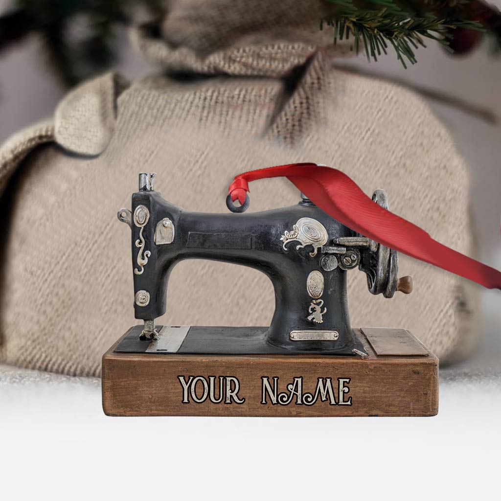 Sewing Machine Collection - Personalized Christmas Sewing Ornament (Printed On Both Sides)