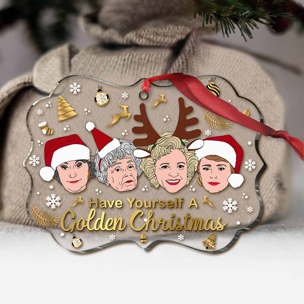 Have Yourself A Golden Christmas - Christmas Transparent Ornament