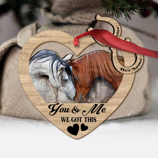 You & Me - Personalized Christmas Horse Ornament (Printed On Both Sides)