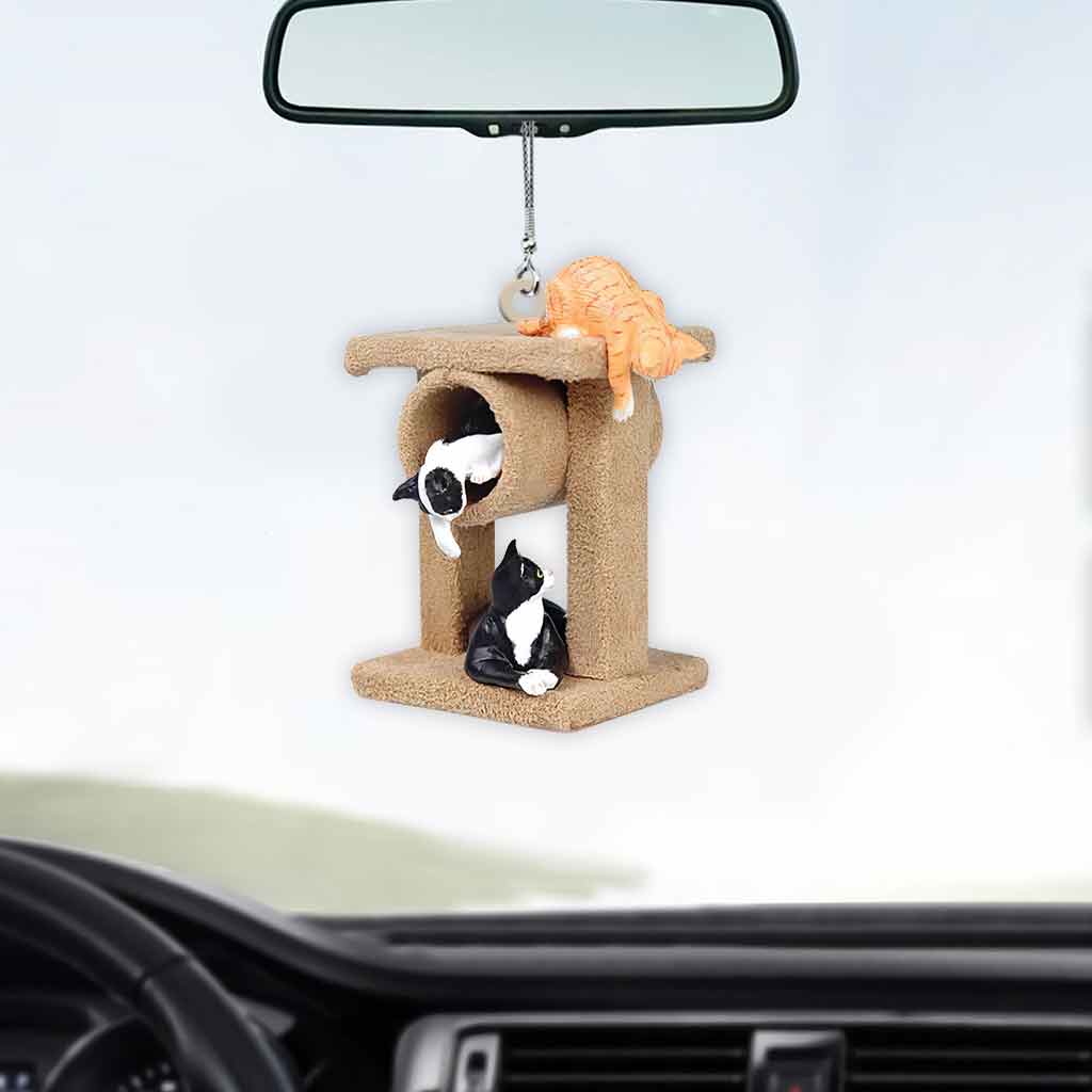 You Are My Happy Place - Cat Car Ornament (Printed On Both Sides)