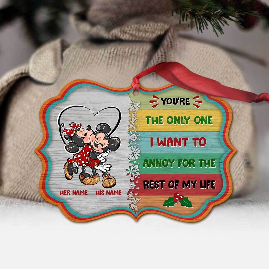 You're The Only One - Personalized Christmas Mouse Ornament (Printed On Both Sides)