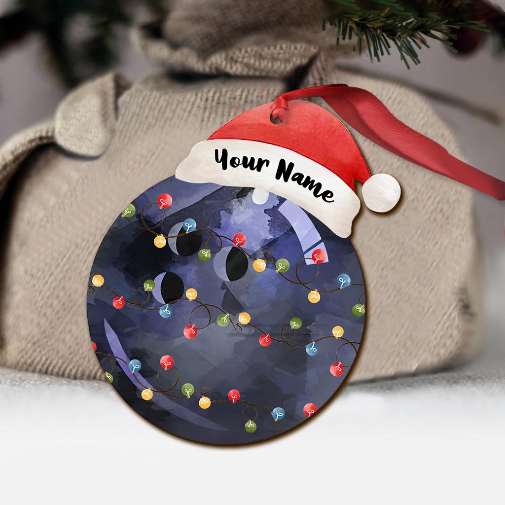 Sport Lovers - Personalized Christmas Bowling Ornament (Printed On Both Sides)