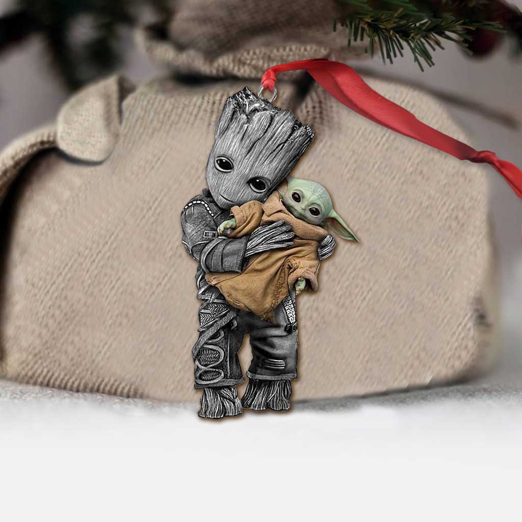 Hug Me I Am Cute - Christmas The Force Ornament (Printed On Both Sides)