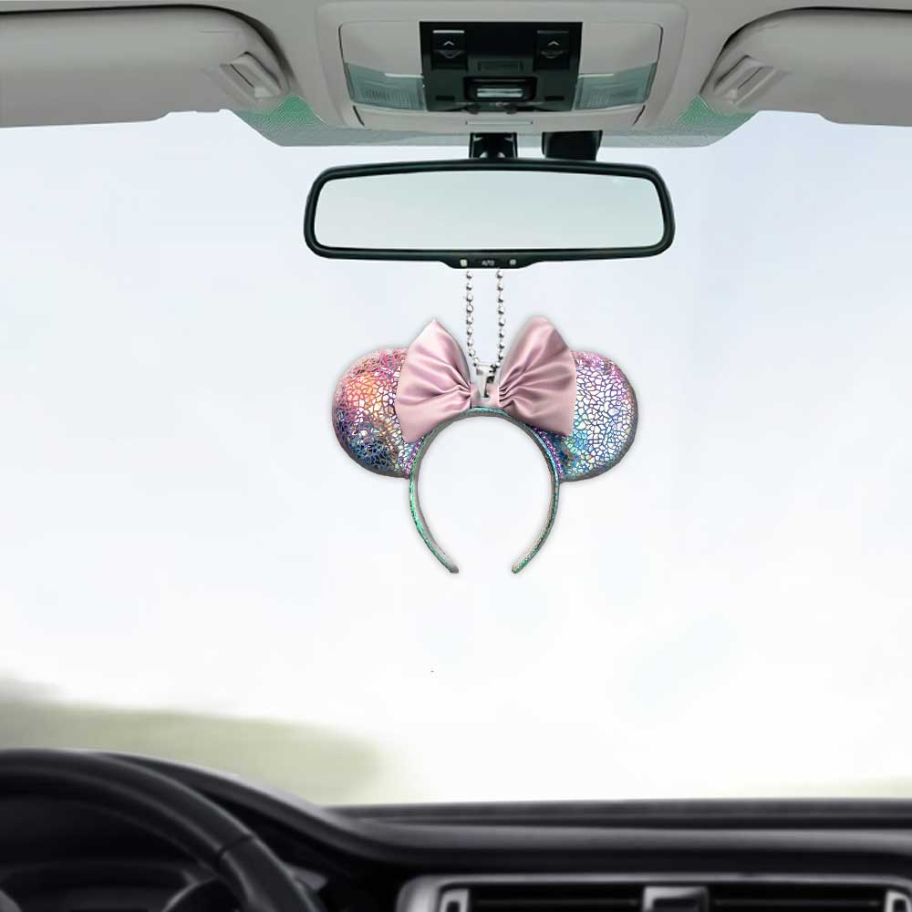 Floral Mouse Ears - Car ornament (Printed On Both Sides)