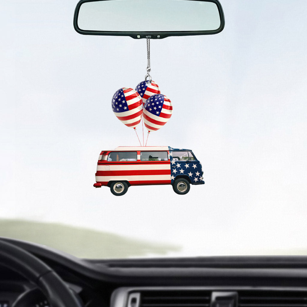 Camper Independence Day - Camping Car Ornament (Printed On Both Sides)