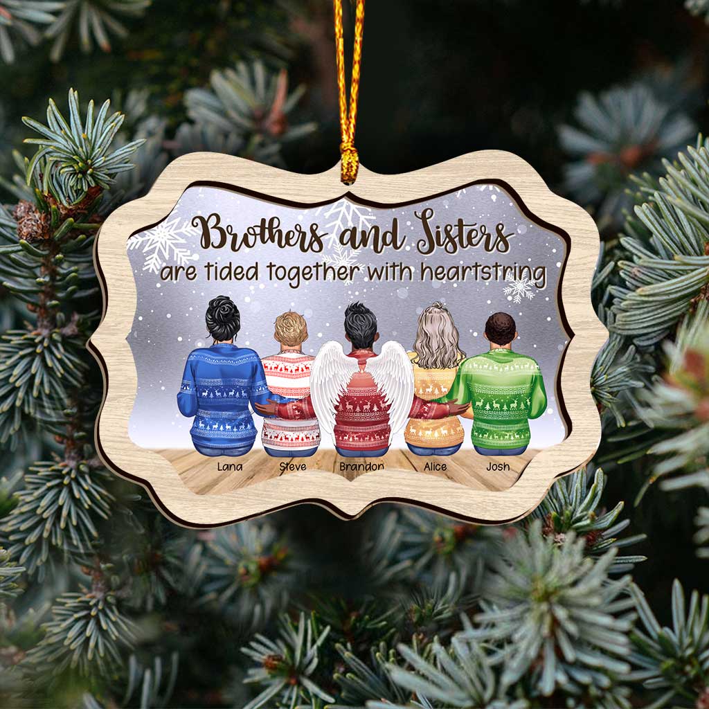 Brothers And Sisters - Personalized Christmas Sibling Layers Mix Ornament